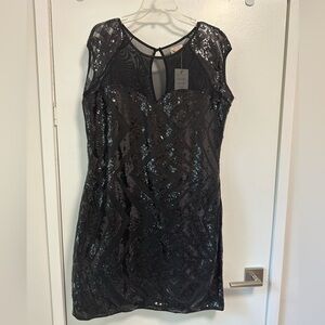 Black Mini dress sequins NEW
